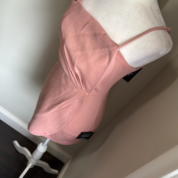 Lulus Drinks On Me Mauve Pink Sleeveless Pleated Bodycon Dress NWT - Picture 7 of 16
